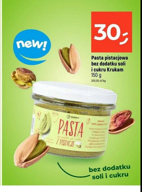 Pasta pistacjowa KRUKAM promocja w Dealz