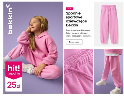 Spodnie sportowe dziewczęce Bekkin promocja
