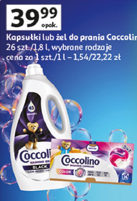 Żel do prania black & dark Coccolino care promocja w Auchan
