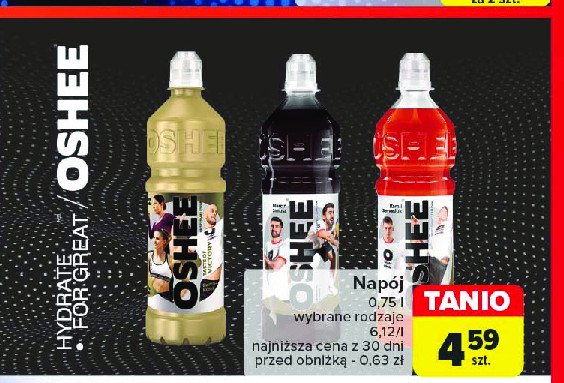 Napój izotoniczny Oshee gold promocja