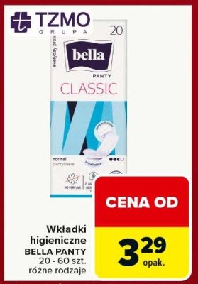 Wkładki higieniczne BELLA Panty CLASSIC 20 - 60 szt. różne rodzaje promocja w Carrefour