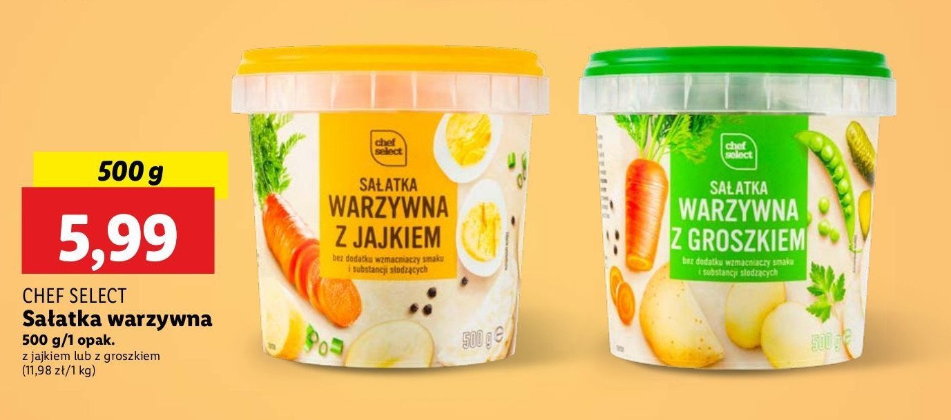 Sałatka warzywna z jajkiem Chef select promocja