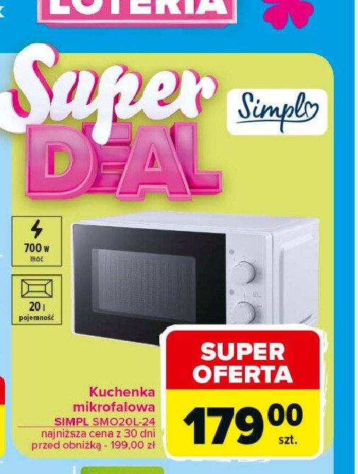 Kuchenka mikrofalowa smo20l-24 Simpl promocja