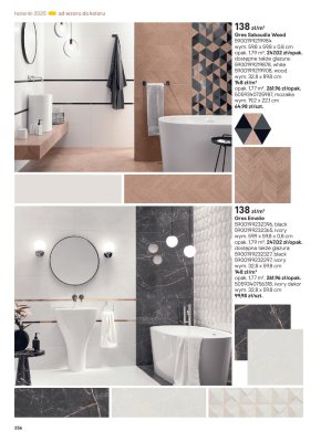 Gres Emelie black/ivory promocja w Castorama