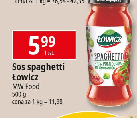 Sos spaghetti Łowicz promocja w Leclerc