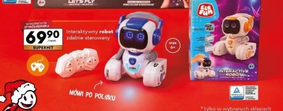 Interaktywny robot zdalnie sterowany promocja w Biedronka