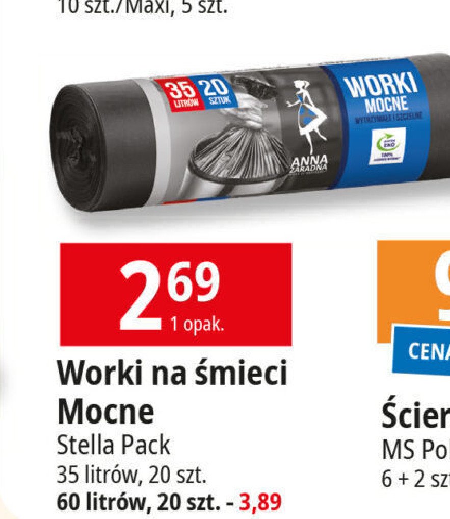 Worki na śmieci czarne 60 l Anna zaradna promocja