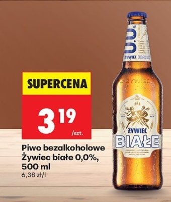 Piwo bezalkoholowe Żywiec białe 0,0%, 500 ml promocja w Biedronka