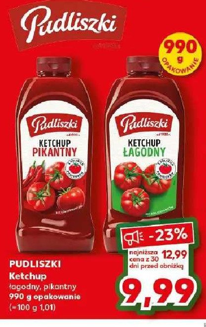 Ketchup łagodny Pudliszki promocja