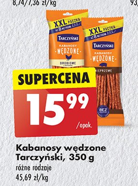 Kabanosy wędzone drobiowe Tarczyński promocja