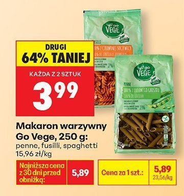 Makaron warzywny  250 g fusilli promocja w Biedronka