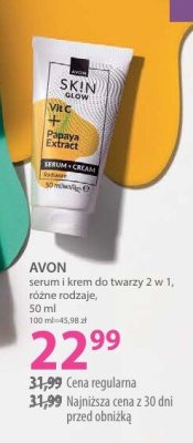 Serum i krem do twarzy 2 w 1 AVON promocja w Hebe