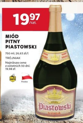 Miód pitny Piastowski trójniak promocja w Stokrotka