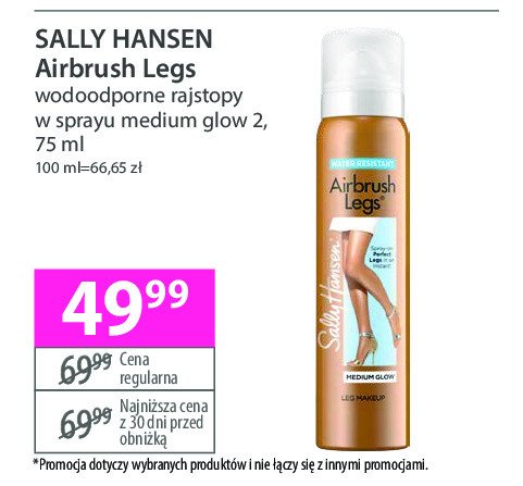 Rajstopy w sprayu medium glow Sally hansen airbrush legs promocja