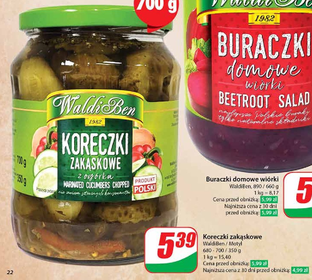 Koreczki zakąskowe Waldiben promocja w Dino