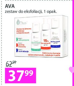 Zestaw: preparat odt艂uszczaj膮cy + neutralizator ph 7.5 + kwas migda艂owy ph 3.5 Ava laboratorium promocja