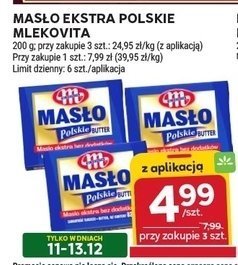 Masło ekstra polskie Mlekovita promocja w Stokrotka