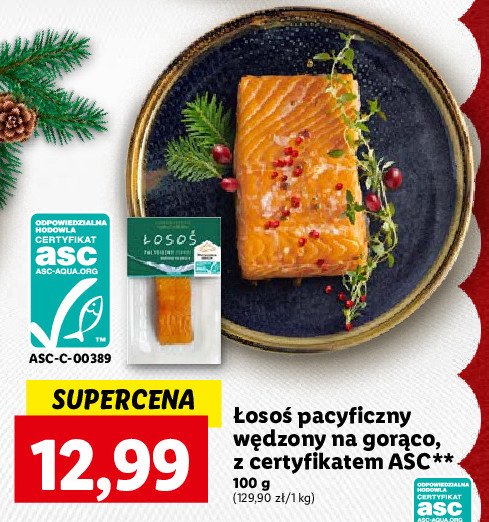 Łososś pacyficzny wędzony na gorąco promocja