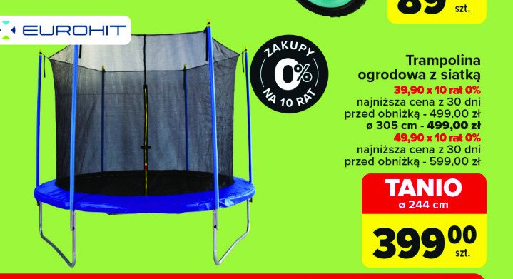 Trampolina 244 cm Eurohit promocja
