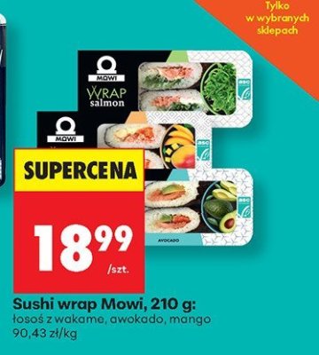 Sushi wrap łosoś z mango promocja w Biedronka