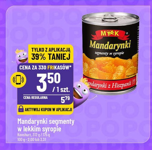 Mandarynki z hiszpanii w lekkim syropie M&k promocja