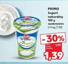 Jogurt naturalny Zott primo promocja w Kaufland