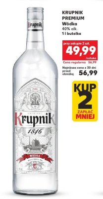 Wódka Krupnik Premium 1l promocja w Kaufland