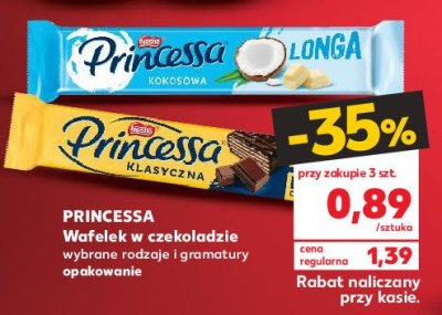 Wafelek dark chocolate klasyczna Princessa longa promocja