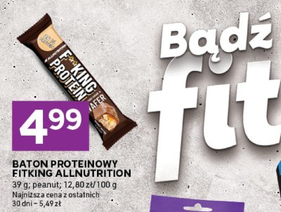Baton proteinowy FitKing peanut promocja w Stokrotka
