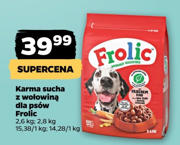 Karma dla psa wołowina Frolic promocja