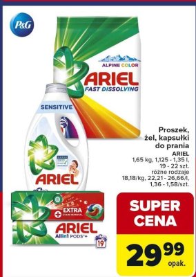 Żel do prania Ariel promocja w Carrefour