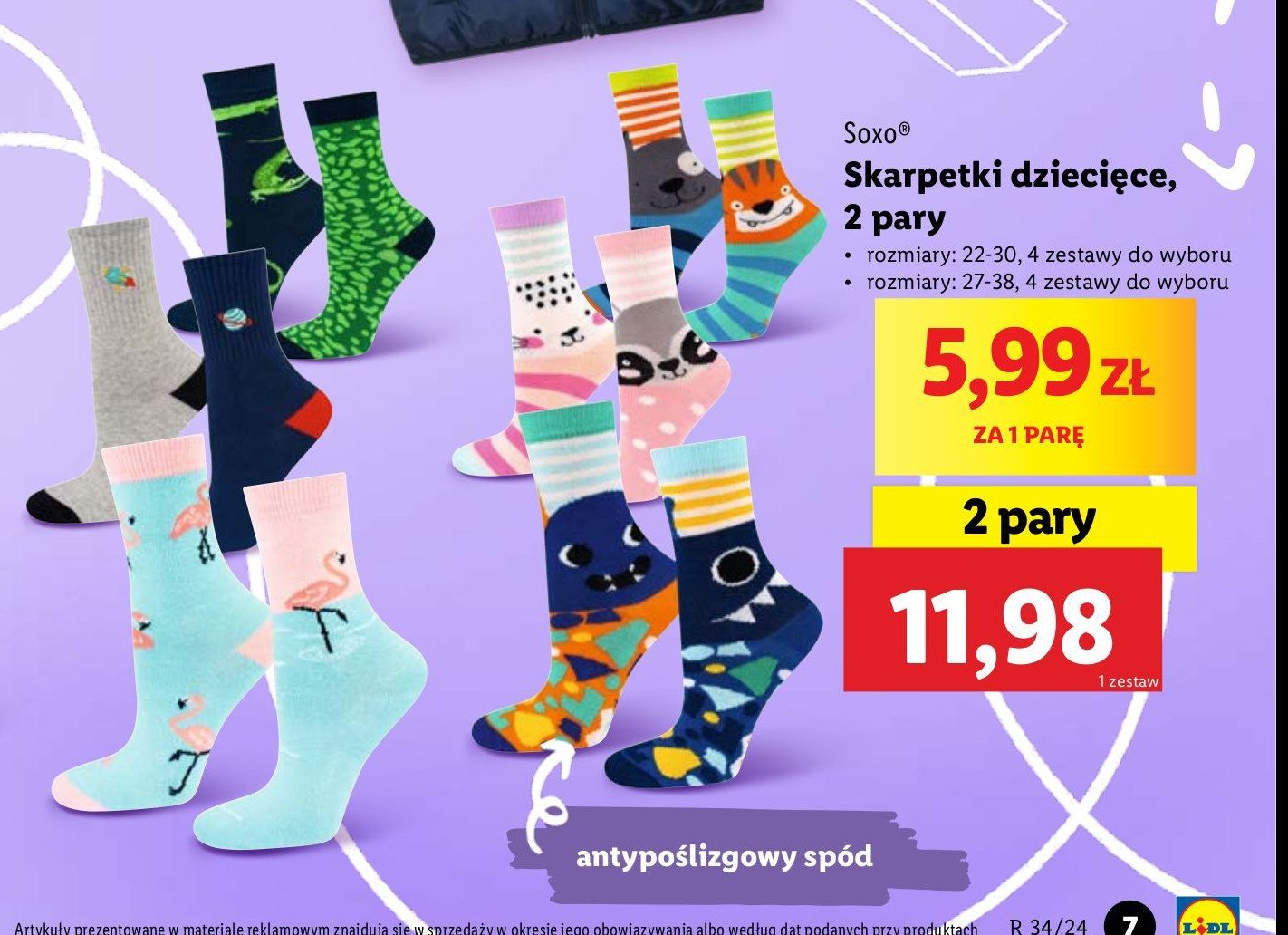 Skarpetki dziecięce Soxo promocja