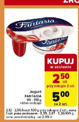 Jogurt z truskawkami Danone fantasia promocja