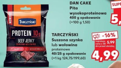 Suszona szynka lub wołowina proteinowe promocja w Kaufland