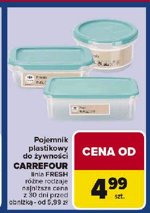 Pojemnik fresh 0.3 l okrągły Carrefour promocja w Carrefour Market