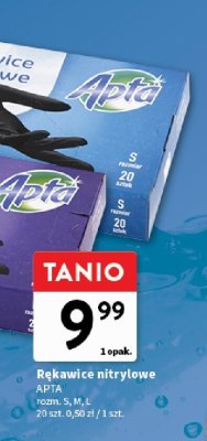 Rękawice nitrylowe Apta promocja w Intermarche