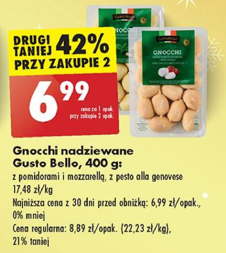 Gnocchi nadziewane z pomidorami i mozzarellą Gustobello promocja