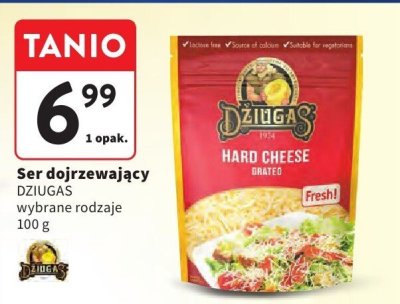 Ser dojrzewający DZIUGAS wybrane rodzaje promocja w Intermarche