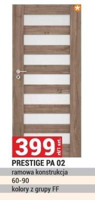 Drzwi PRESTIGE PA 02 ramowa konstrukcja 60-90 kolory z grupy FF promocja w Merkury Market