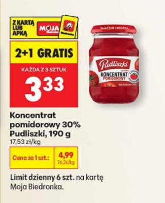 Koncentrat pomidorowy 30% promocja w Biedronka