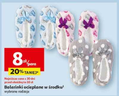 Balerinki ocieplane w środku Inextenso promocja w Auchan