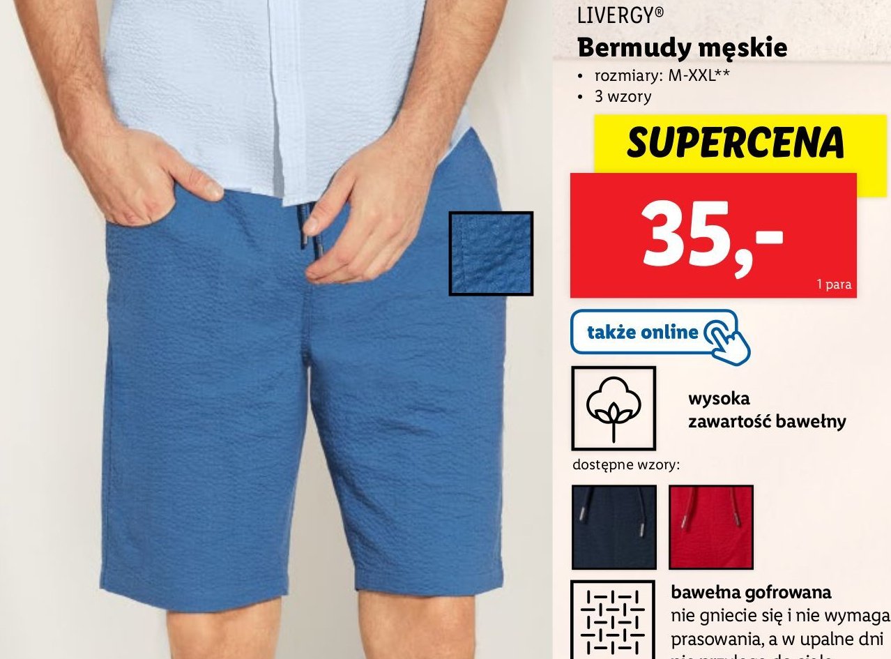 Bermudy m-xxl Livergy promocja