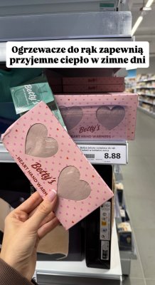 Ogrzewacze do rąk Betty's Heart Hand Warmers żelowy 2 sztuki w kształcie serca promocja w Action
