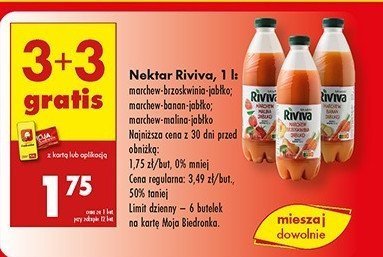 Nektar marchew-brzoskwinia-jabłko Riviva promocja