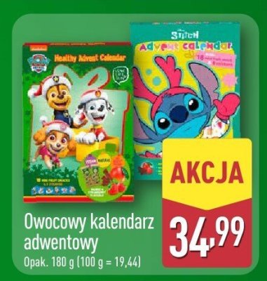 Owocowy kalendarz adwentowy promocja w Aldi