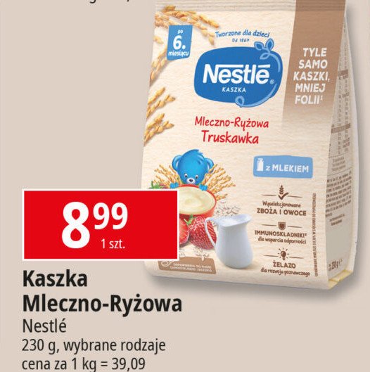 Kaszka mleczno-ryżowa z truskawkami Kaszka nestle promocja