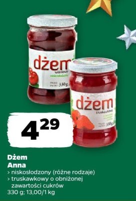 Dżem niskosłodzony różne rodzaje promocja w Netto