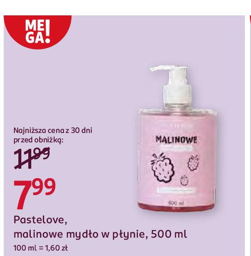 Mydło malinowe Pastelove promocja