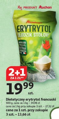 Dietetyczny erytrytol francuski 500g promocja w Auchan