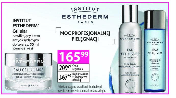 Krem do twarzy eau cellulaire INSTITUT ESTHEDERM promocja